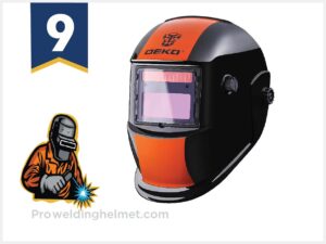 DEKOPRO Welding Helmet Solar Powered Auto Darkening Hood with Adjustable Shade Range
