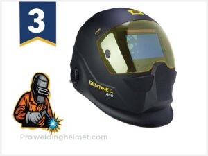 ESAB 0700000800 Sentinel A50 Welding Helmet, Black, 3.93 x 2.36 in. (100 x 60 mm) Viewing Area