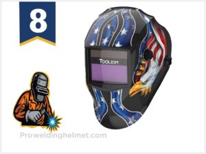 TOOLIOM Auto Darkening Welding Helmet True Color Solar Powered